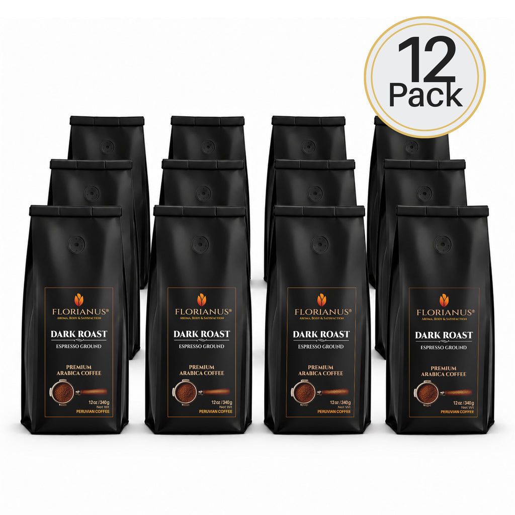 FLORIANUS Coffee — Dark Roast Espresso Grind 12oz / 340g — 12-Pack · Free Shipping