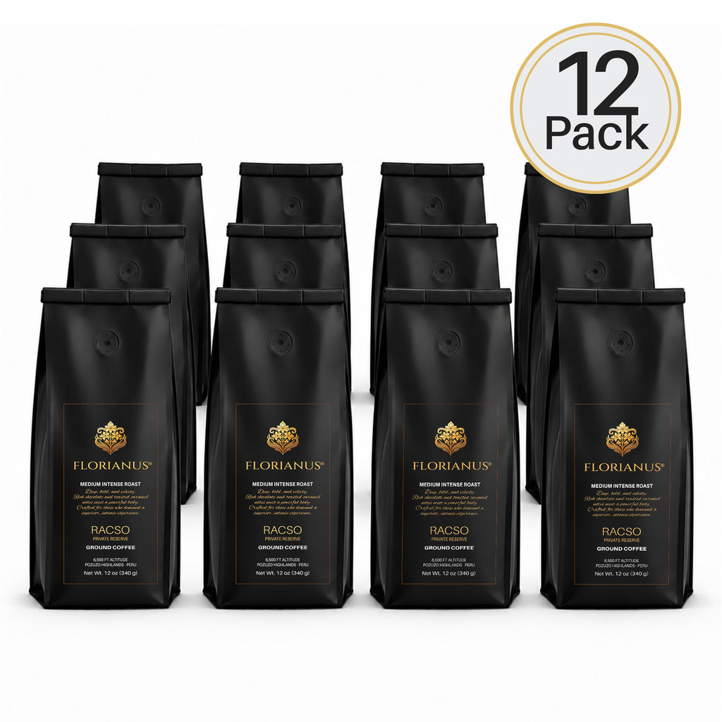 FLORIANUS RACSO — Medium Intense Roast Medium Ground 12oz / 340g — 12-Pack · Free Shipping