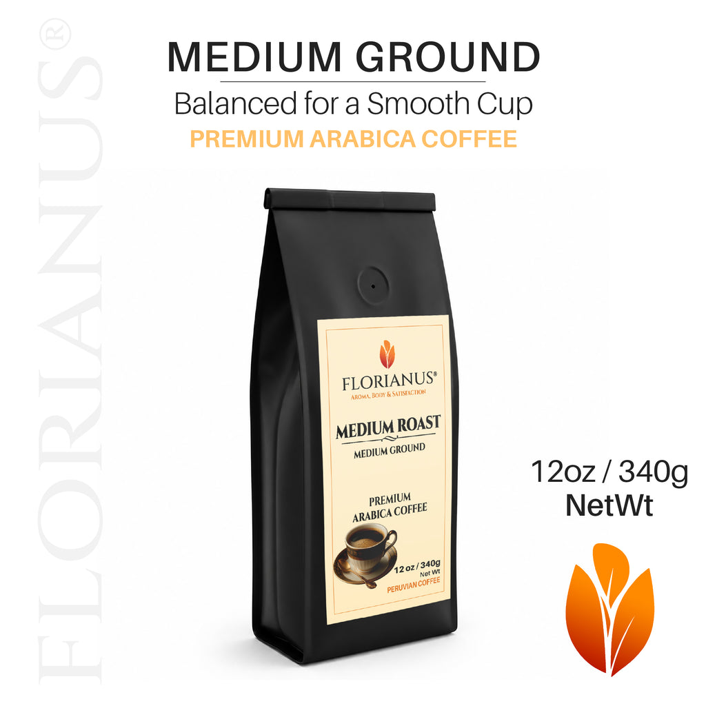 FLORIANUS Coffee — Medium Roast Medium Ground 12oz / 340g — 12-Pack · Free Shipping